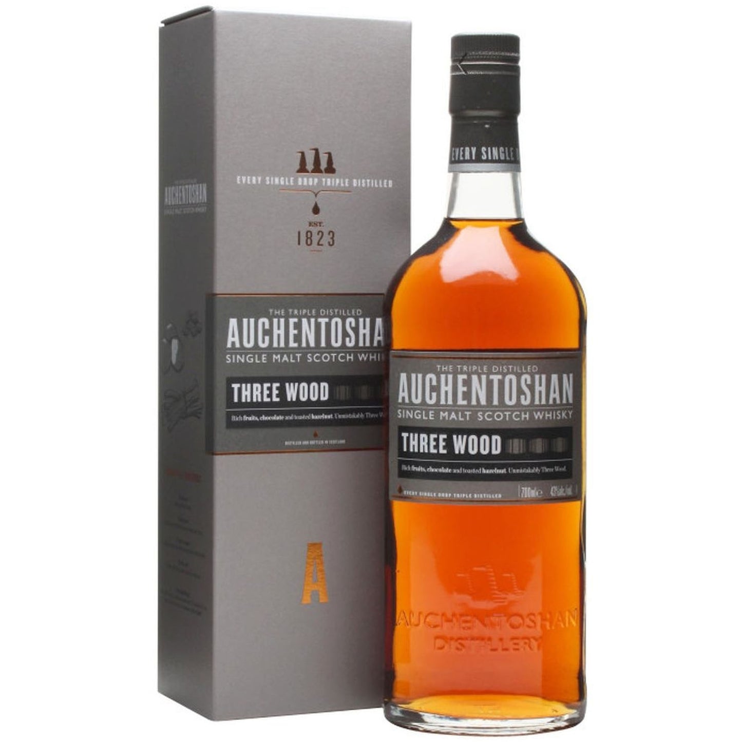 AUCHENTOSHAN THREE WOOD 0.7L 43% KARTONIK