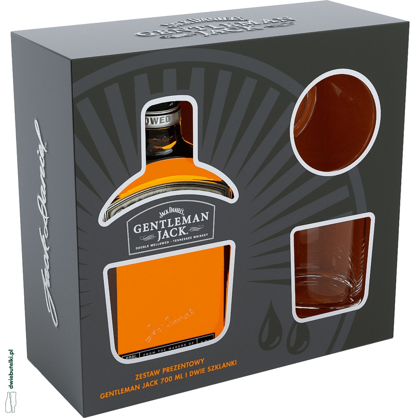 GENTELMAN JACK KARTONIK + 2 SZKLANKI