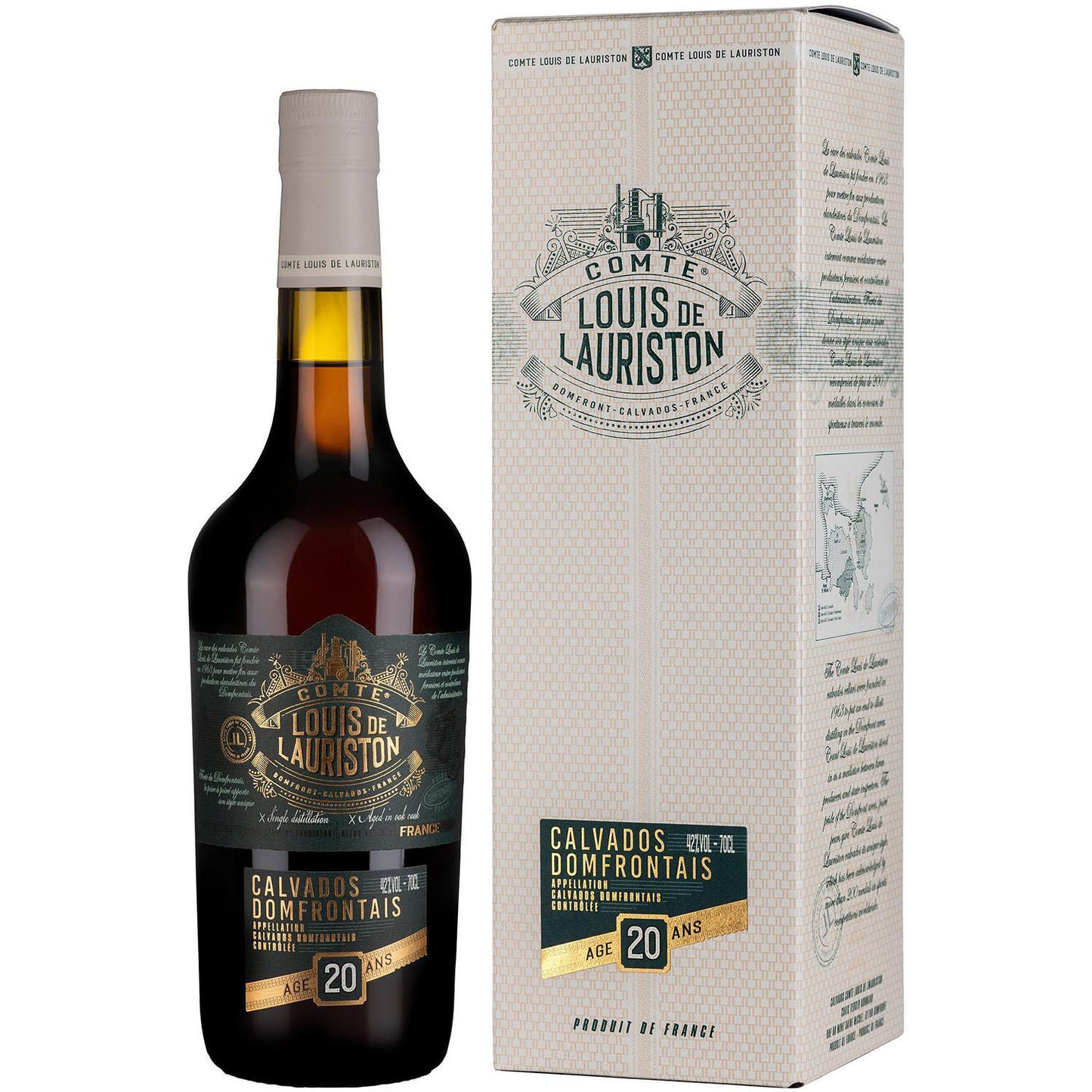 Calvados Domfrontais Lauriston 20Yo 0,7