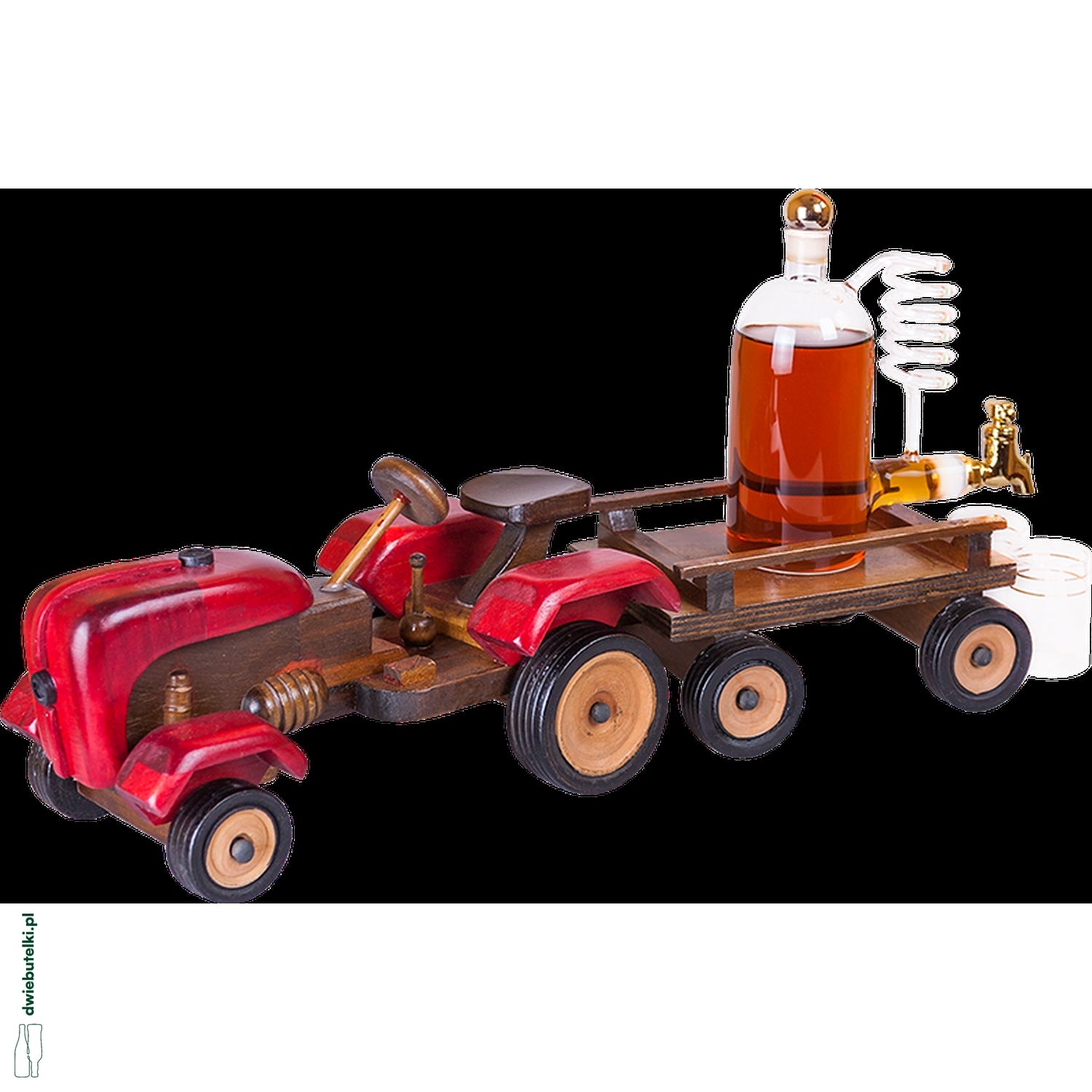 RED TRACTOR - CZERWONY TRAKTOR Z PRZYCZEPĄ