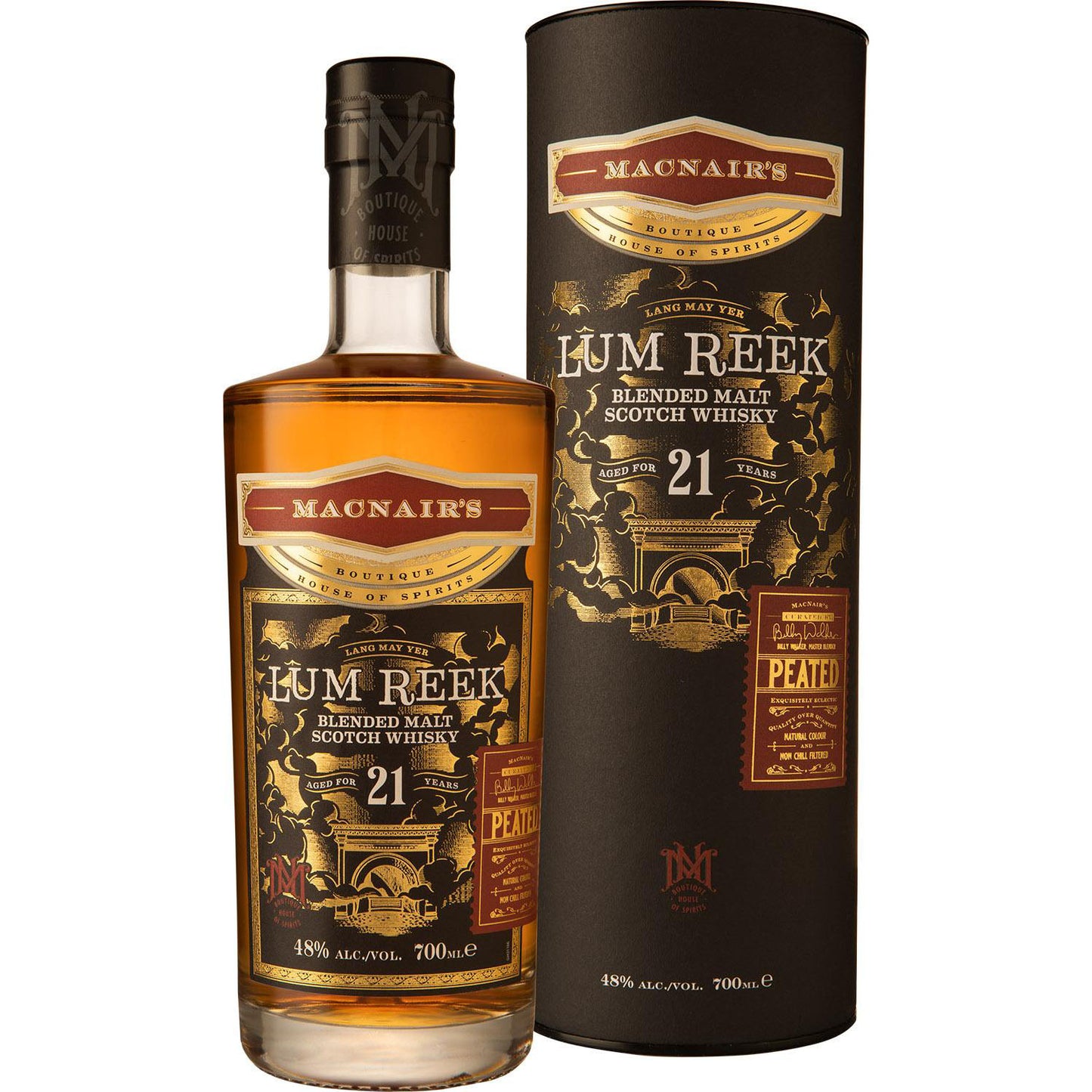 Macnair'S Lum Reek 21'Yo Peated Blended Malt 0,7L