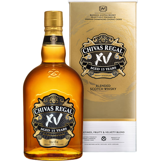 CHIVAS REGAL 15 YO 0,7 ZŁOTA PUSZKA/KARTONIK