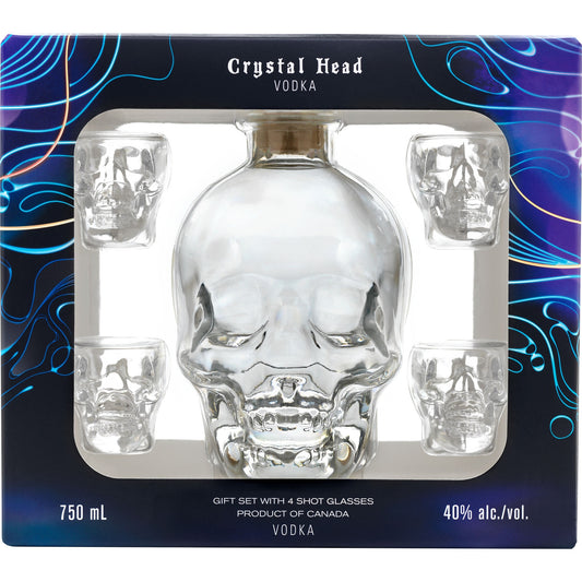 CRYSTAL HEAD VODKA + 4 KIELISZKI