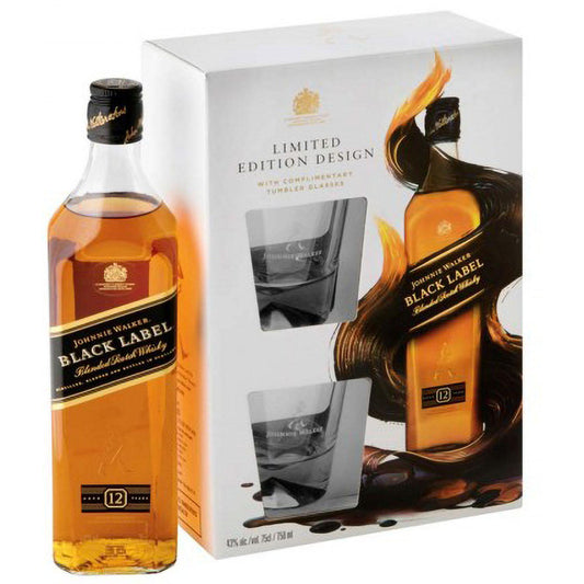 Johnnie Walker Black Label 12 Yo 0,7L + 2 Szklanki