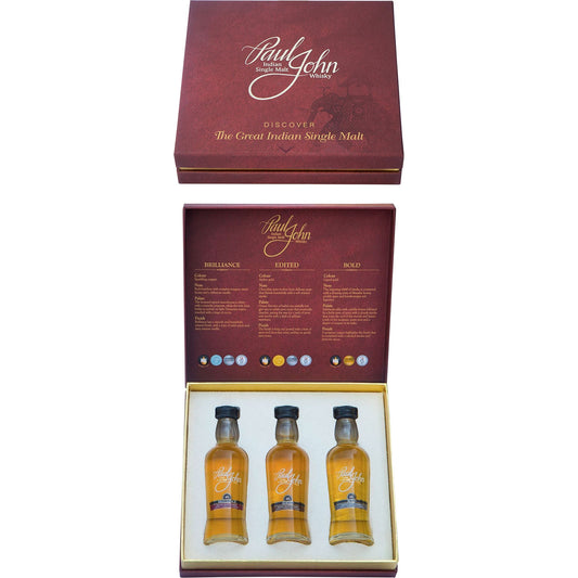PAUL JOHN SINGLE MALT 3 X MINIATURKA NIRVANA BRILLIANCE BOLD