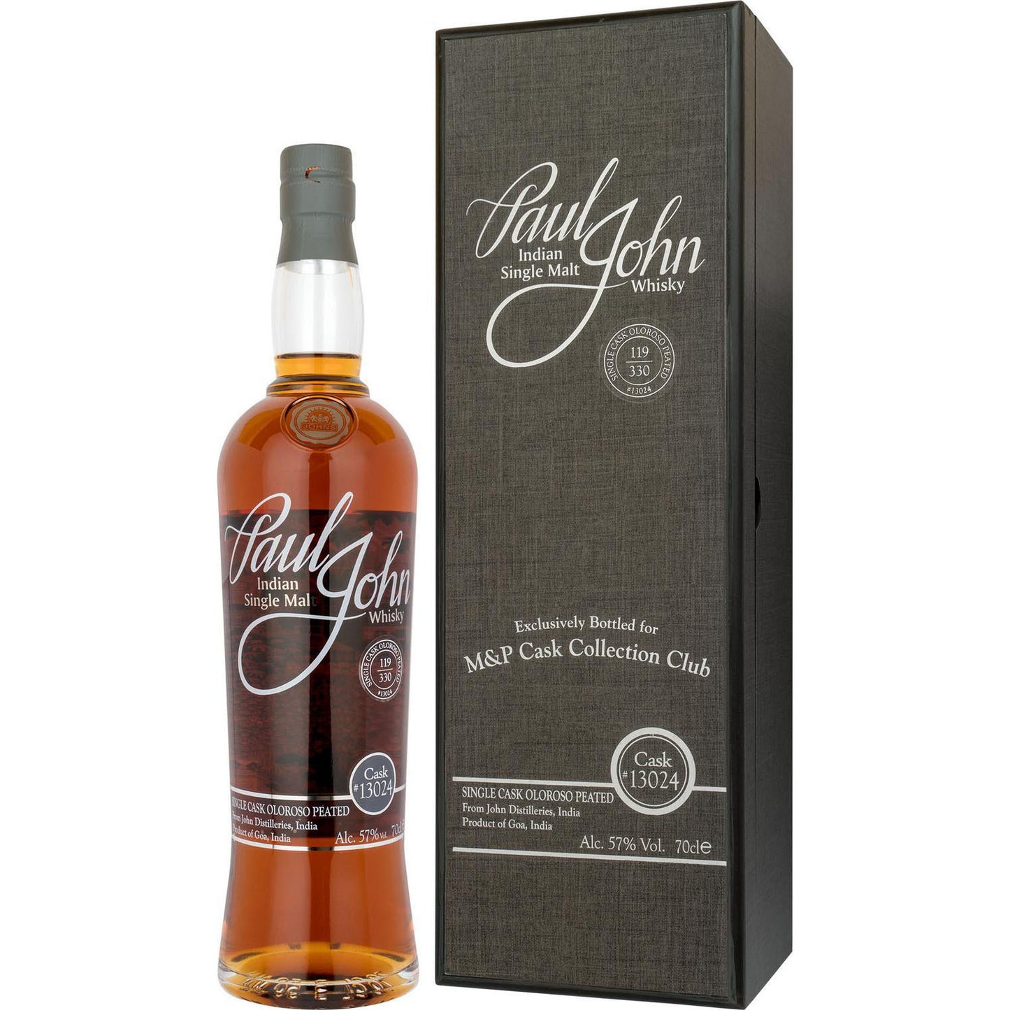 Paul John Single Cask 13024 Oloroso Peated 0,7L 57% Karton