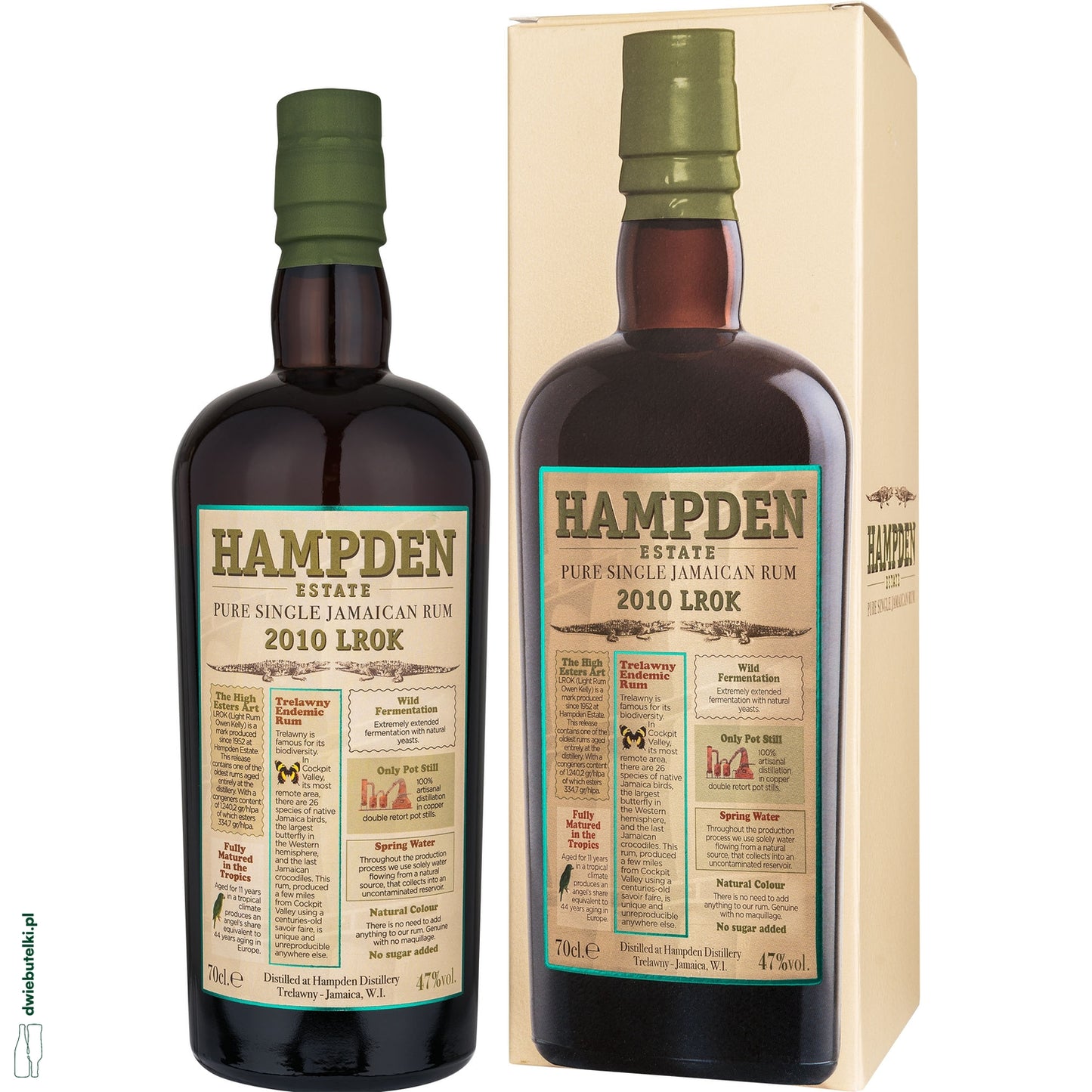 HAMPDEN 2010 LROK JAMAICAN RUM 47% 0,7