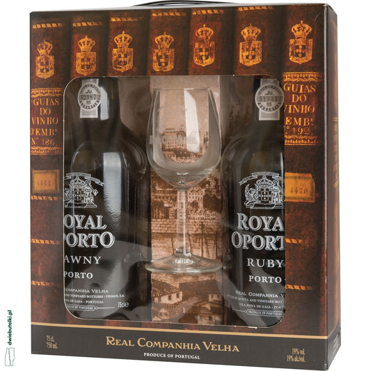 ROYAL OPORTO RUBY PORTO+TAWNY + KIELISZE