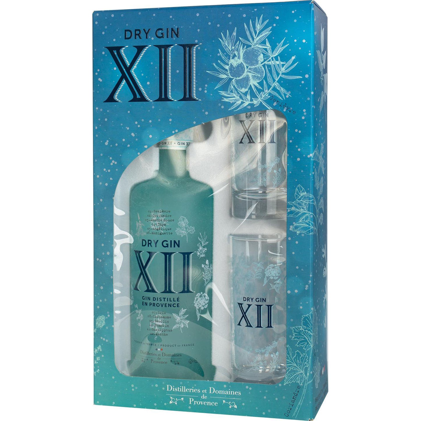 Gin Xii 0,7L 42% + 2 Szklanki