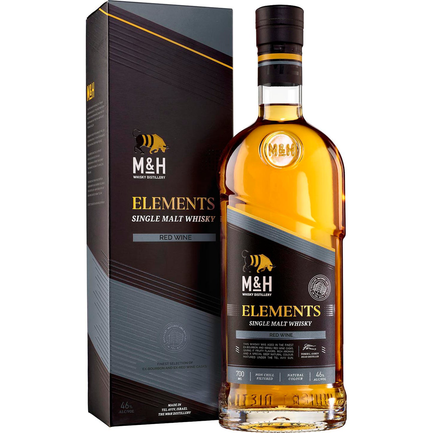 M&H Elements Israeli Red Wine Single Malt 0,7 46%