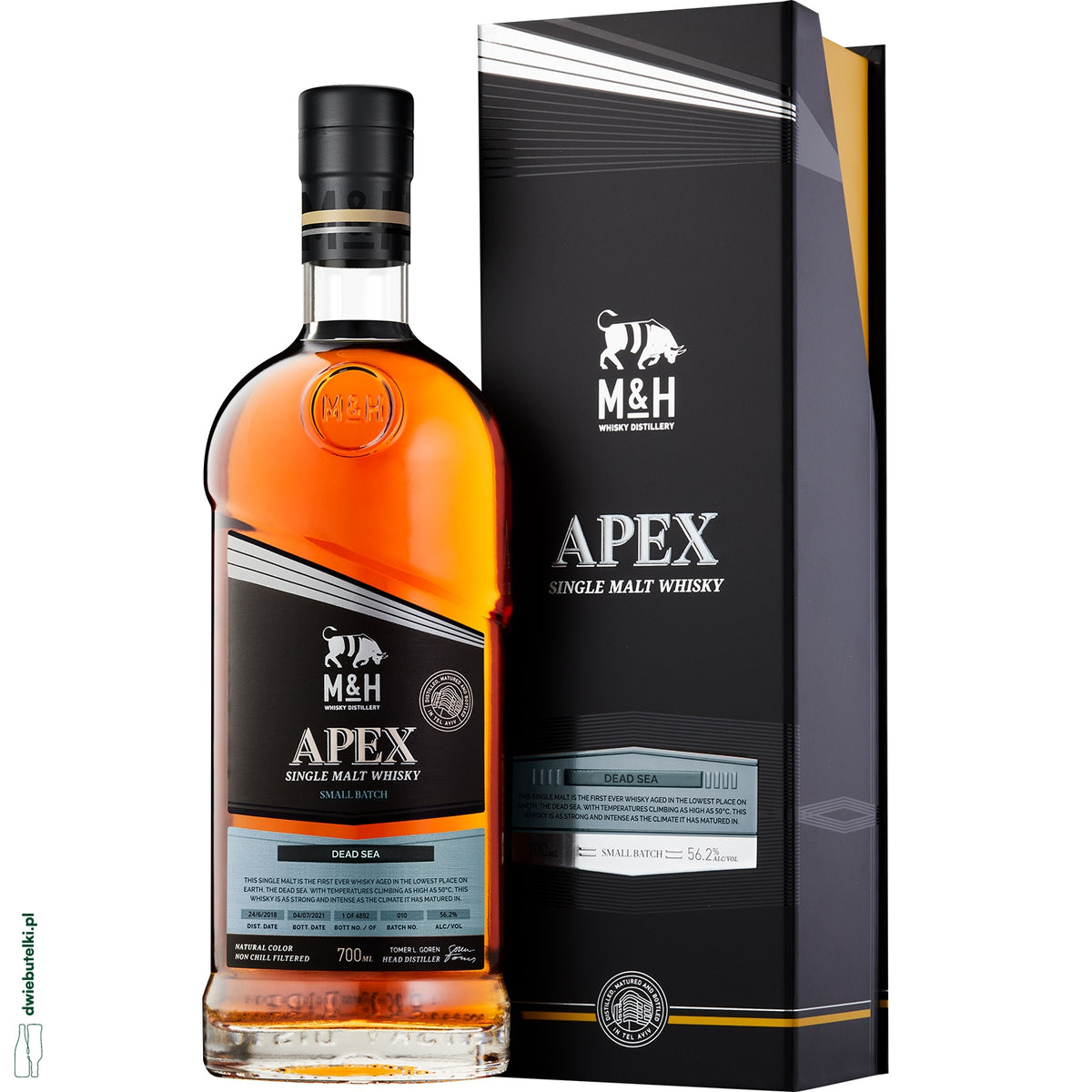 M&H APEX DEAD SEA SINGLE MALT 0,7 56,5%