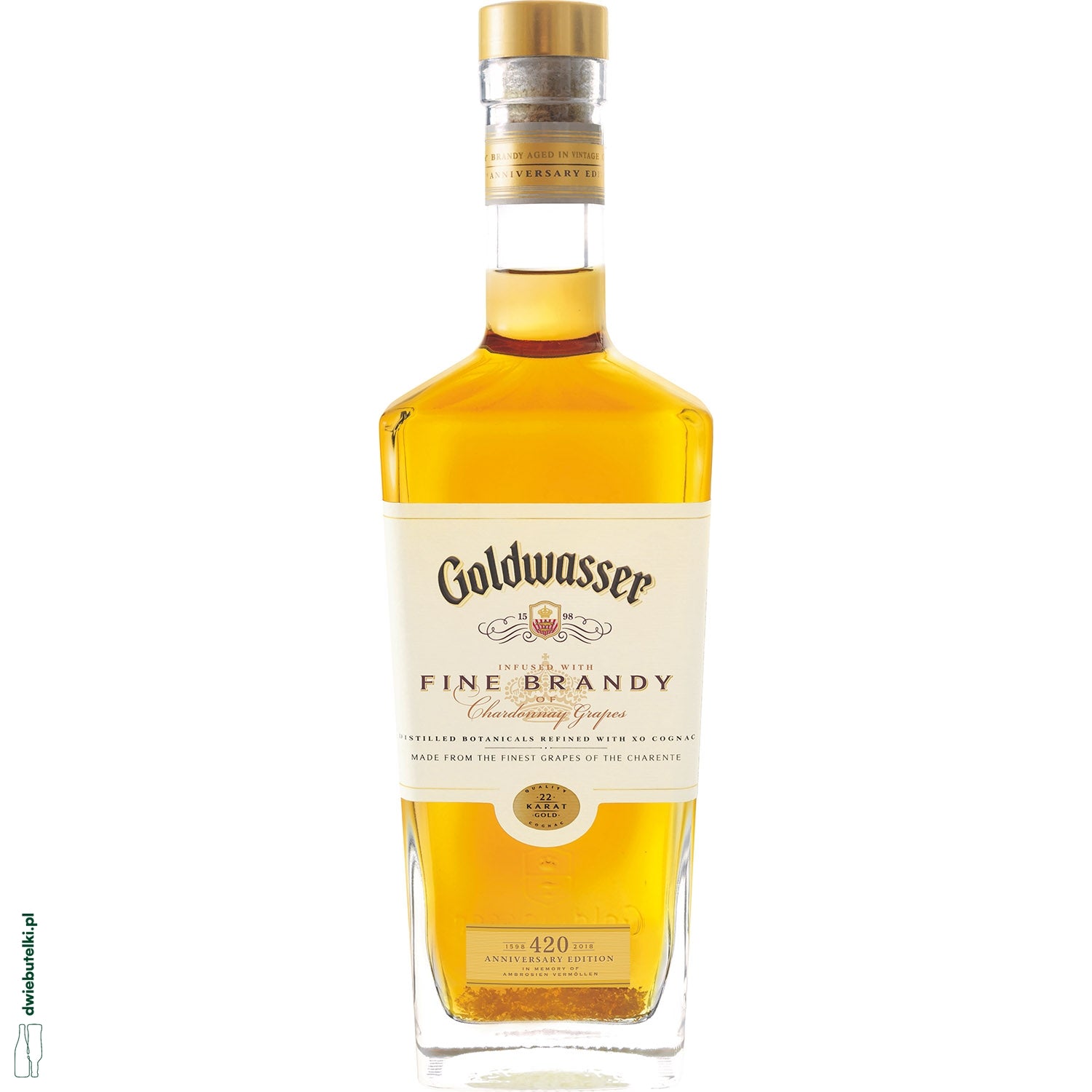 GOLDWASSER INFUSED WITH FINE BRANDY OF CHARDONNAY GRAPES 0,7