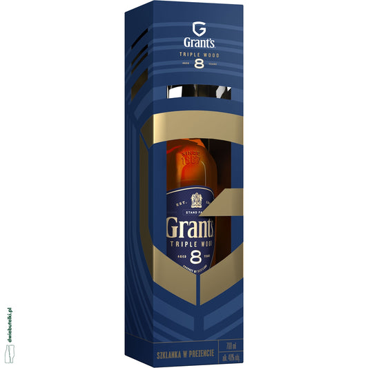 GRANTS 8 YO 0,7 + SZKLANKA