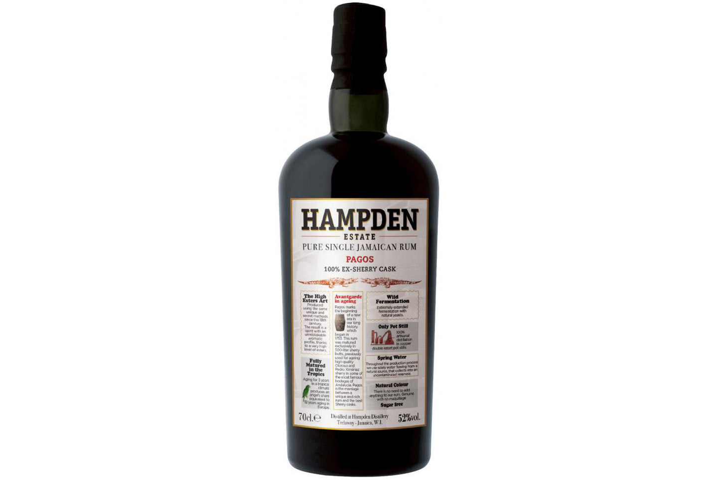 Hampden Jamaican Rum Pagos 0,7 52%