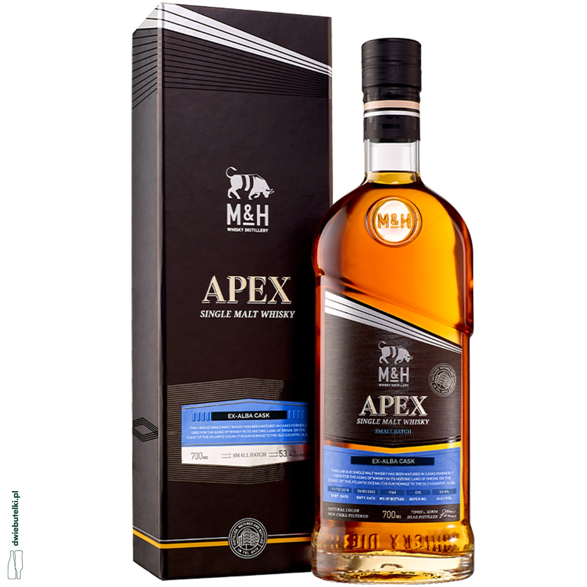 M&H APEX EX-ALBA CASK SINGLE MALT 0,7 53,4%
