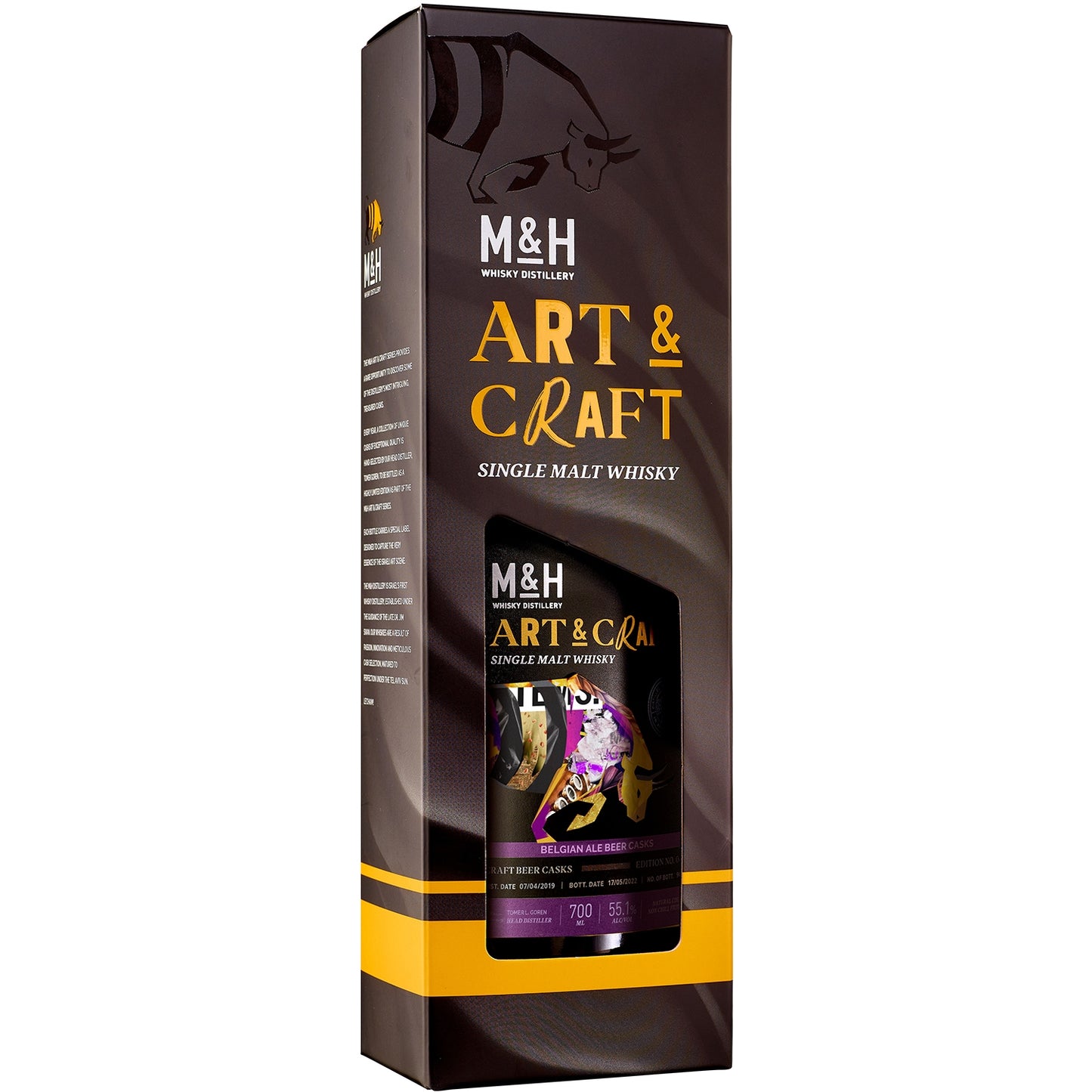 M&H ARTS&CRAFTS BEER BELGIAN SINGLE MALT 0,7 55,1%