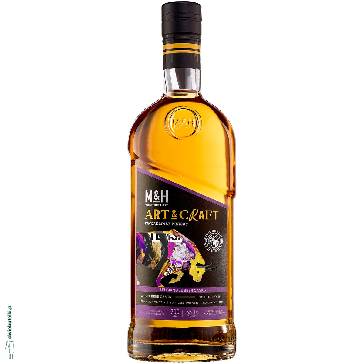 M&H ARTS&CRAFTS BEER BELGIAN SINGLE MALT 0,7 55,1%