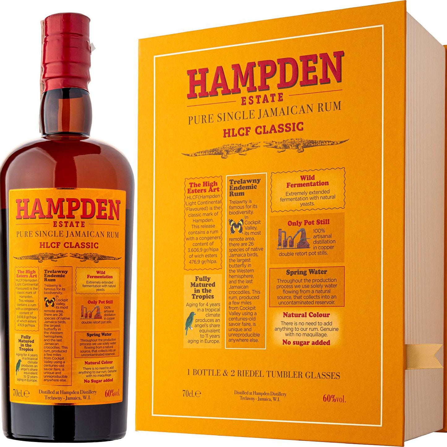 Hampden Hlcf Classic Rum 60% 0,7 + Szklanki