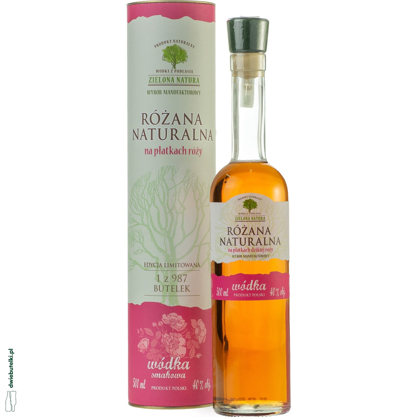 WÓDKA NATURALNA RÓŻANA TUBA 0,5 40%