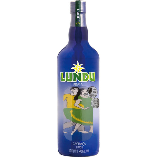 Cachaca Lundu Prata 1L 40% Blue