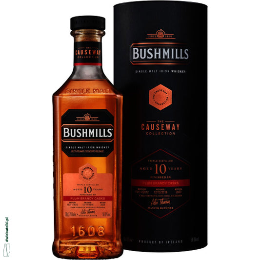 BUSHMILLS PLUM BRANDY 10 YO 0.7L 59,6%