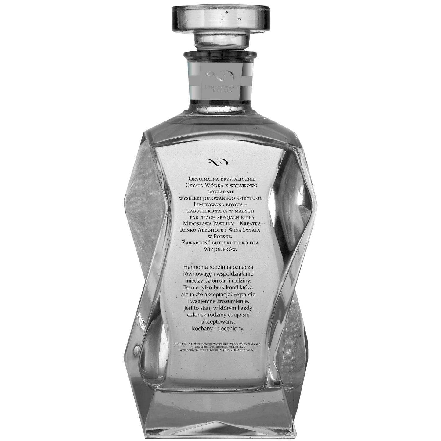 PAWLINA VODKA KARAFKA LIMITED HARMONIA