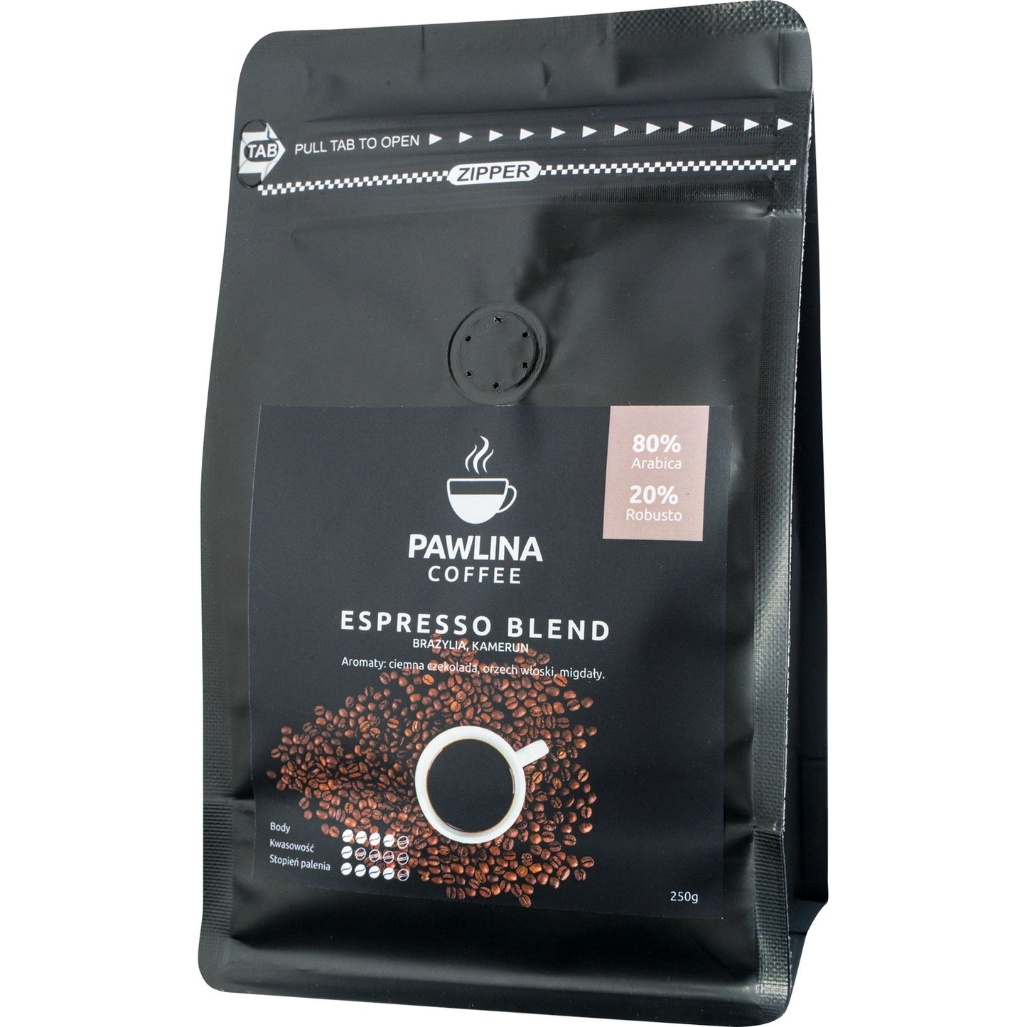 PAWLINA COFFEE 80% ARABICA 20% ROBUSTO 250G 20250215