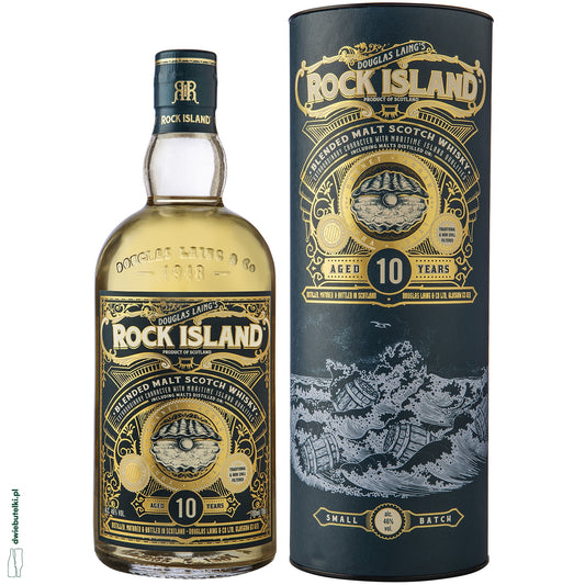 ROCK ISLAND BLENDED MALT 10YO 0,7L 46% TUBA