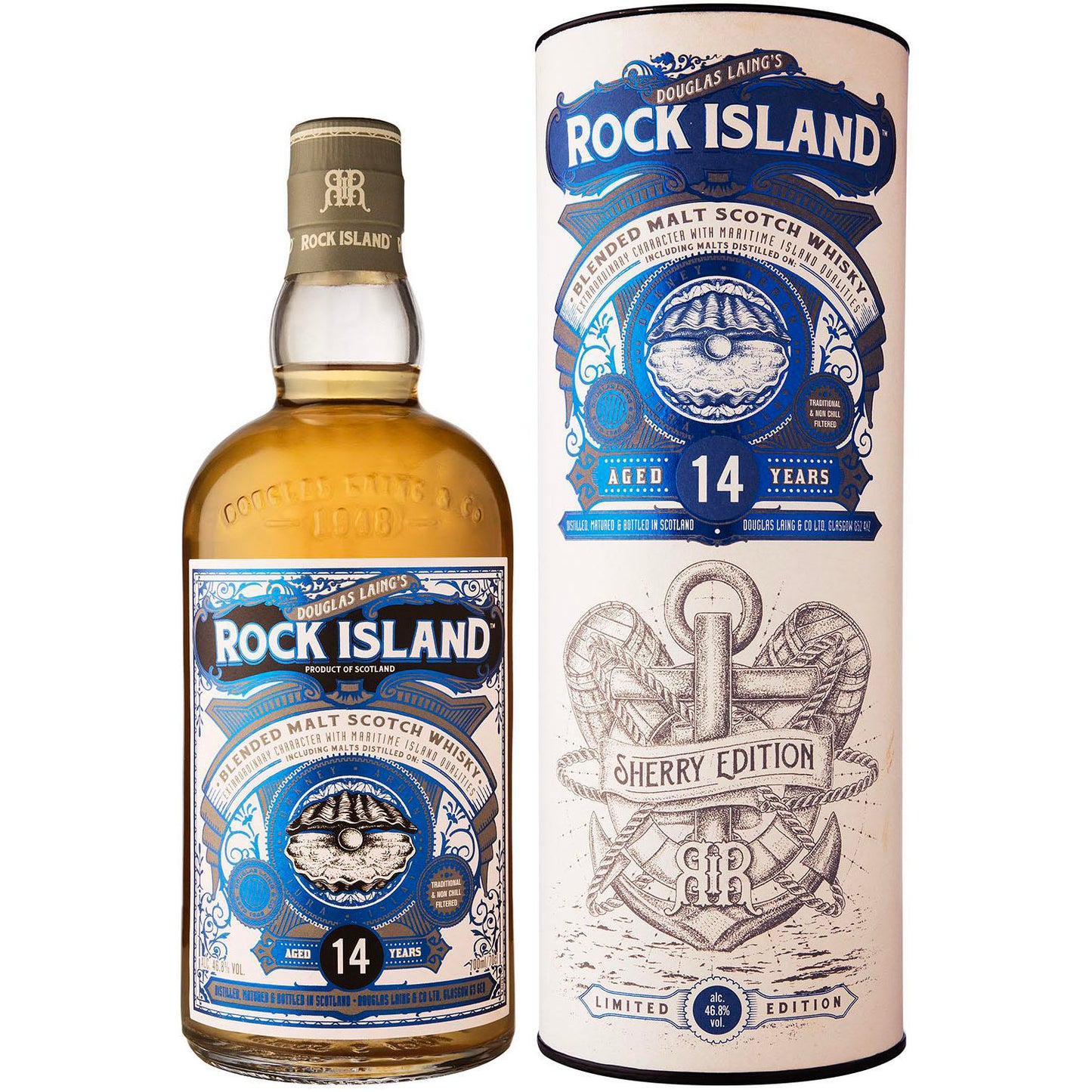 Rock Island Blended Malt 14Yo Sherry 0,7L 46,8% Tuba