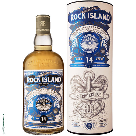 ROCK ISLAND BLENDED MALT 14YO SHERRY 0,7L 46,8% TUBA