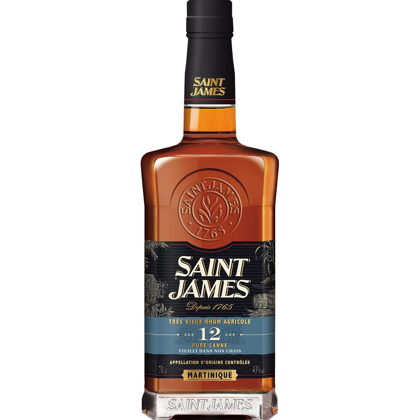 St James Vieux Age 12 Ans 43% 0,7L Rum Kartonik