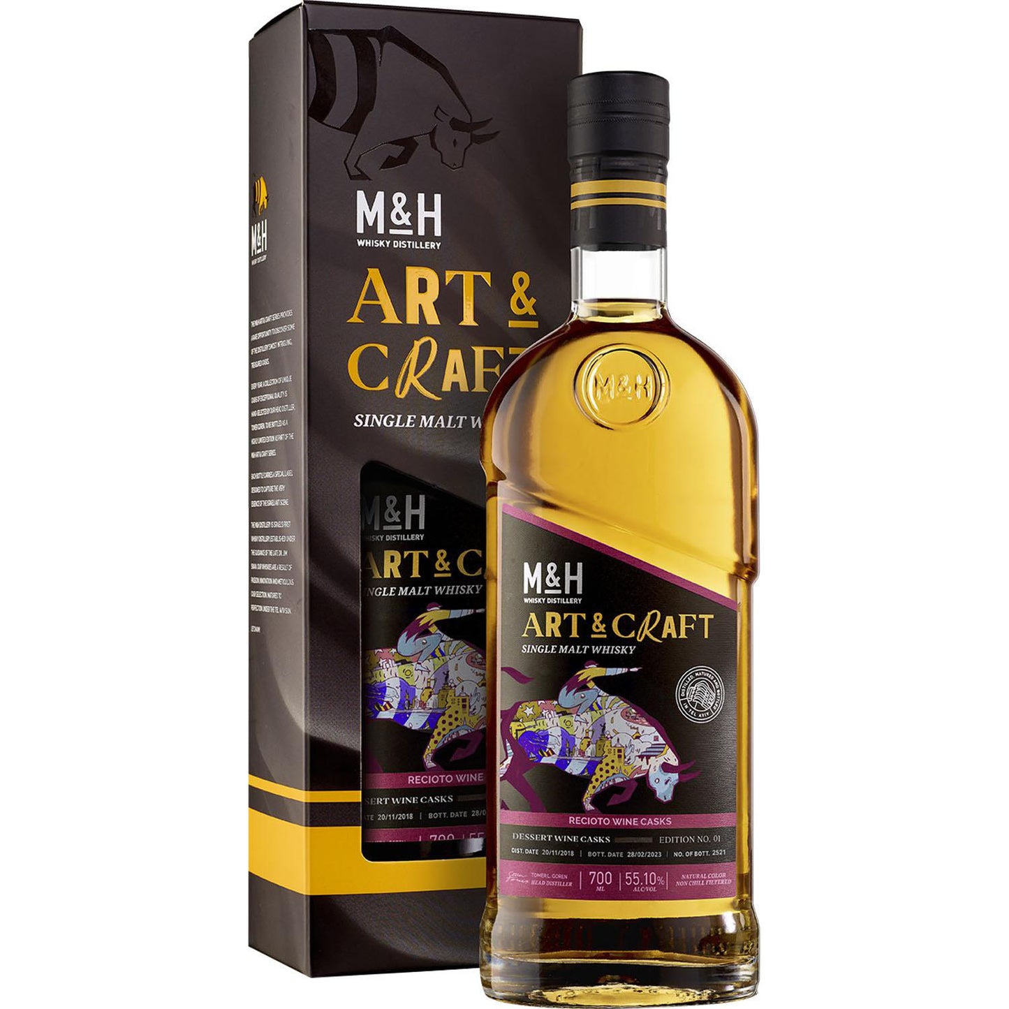 M&H Arts&Crafts Recioto Single Malt 0,7 55,1%