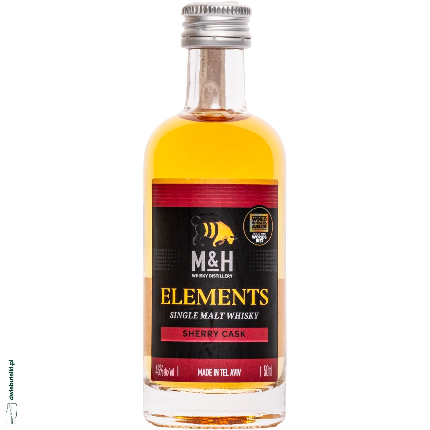 M&H ELEMENTS SHERRY SINGLE MALT 0,05 46% MINI