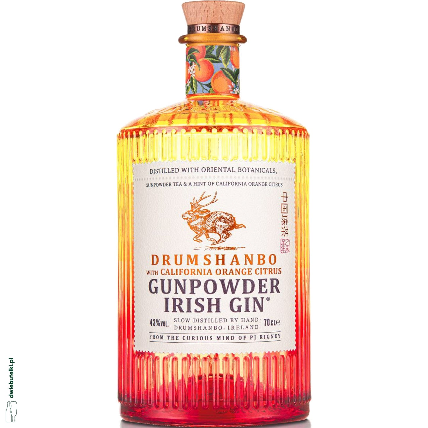 DRUMSHANBO GUNPOWDER IRISH GIN ORANGE 43% 0,7