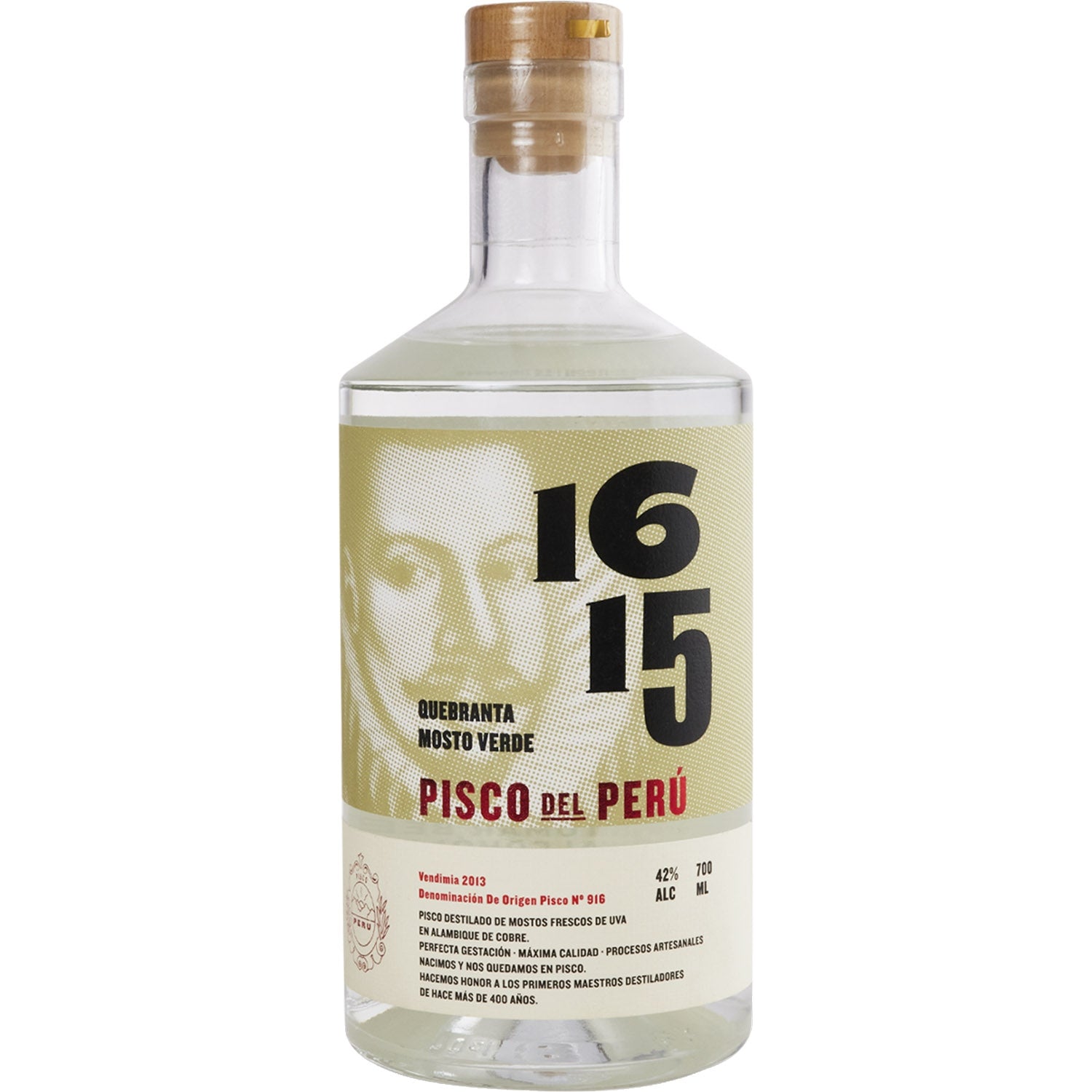 PISCO 1615 QUEBRANTA MOSTO VERDE 42% 0,7L