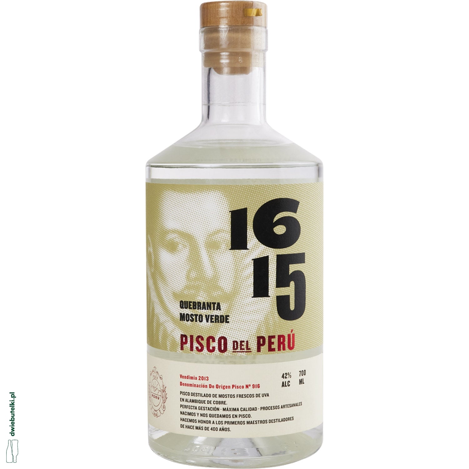 PISCO 1615 QUEBRANTA MOSTO VERDE 42% 0,7L