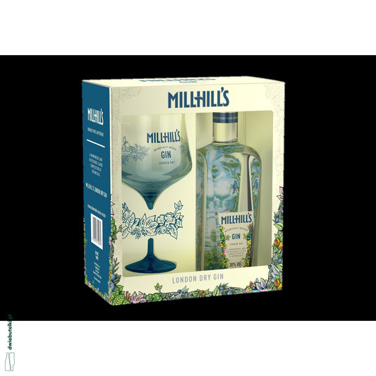 MILLHILL'S GIN LONDON DRY 0,7 + KIELISZEK