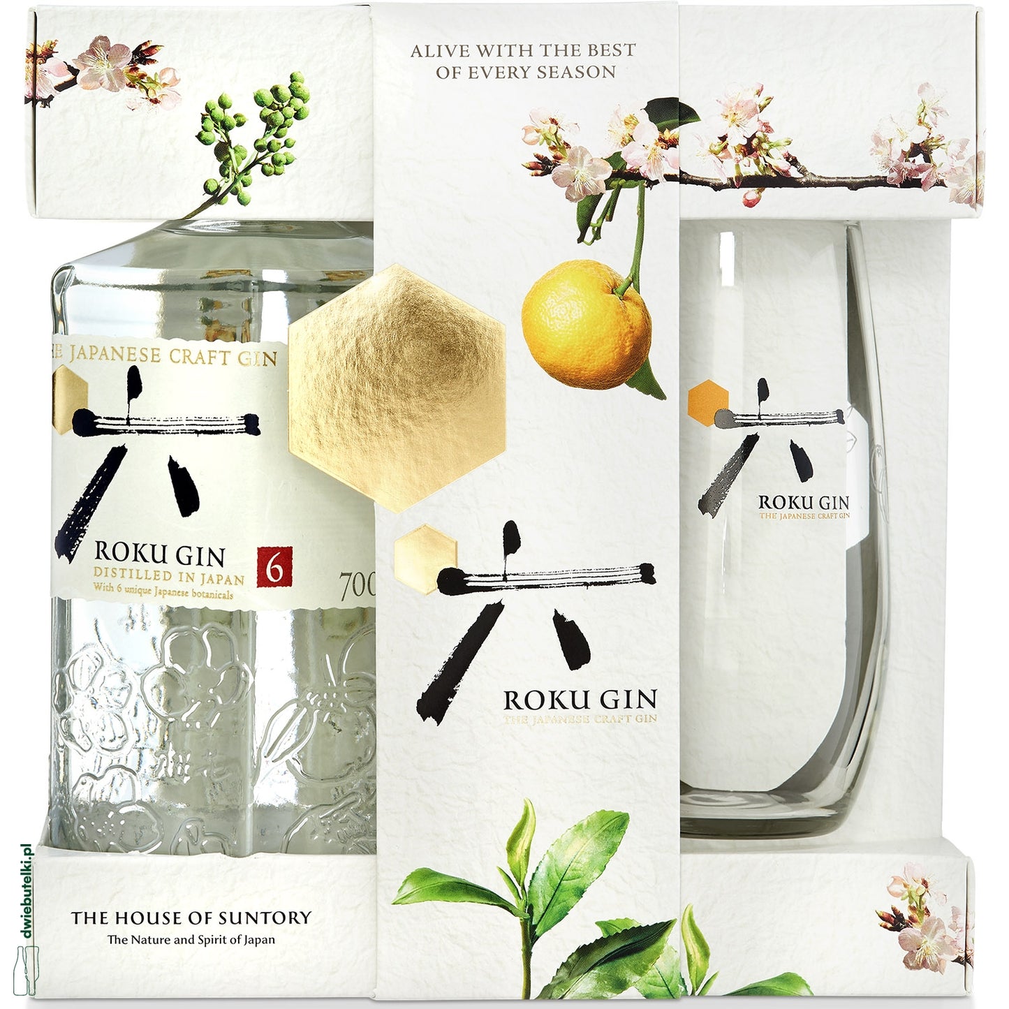 GIN ROKU 0,7L 43% + SZKLANKA TUMBLER