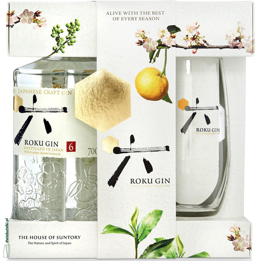 GIN ROKU 0,7L 43% + SZKLANKA TUMBLER