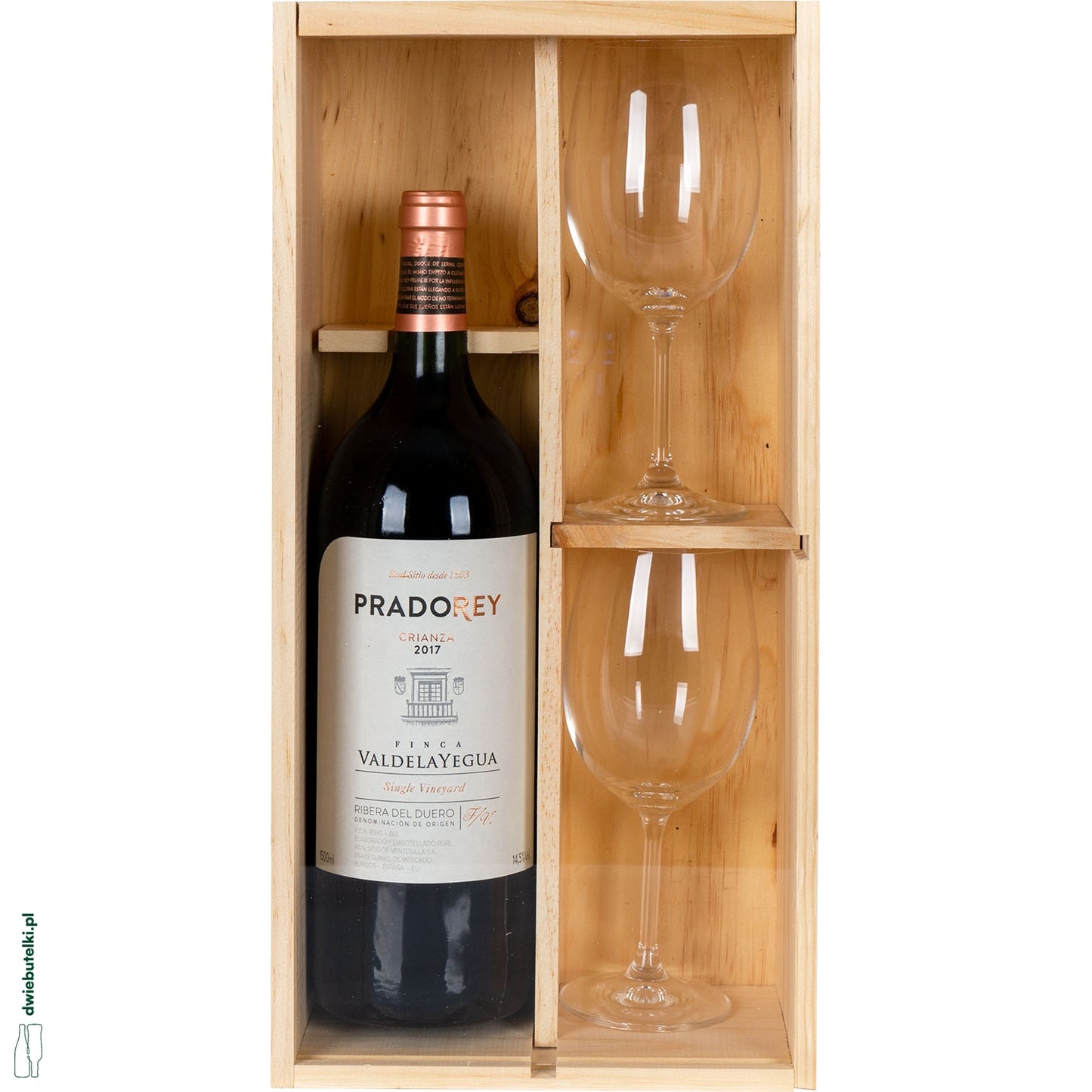 PRADOREY CRIANZA 1,5L SKRZYNKA+KIELISZKI 2020