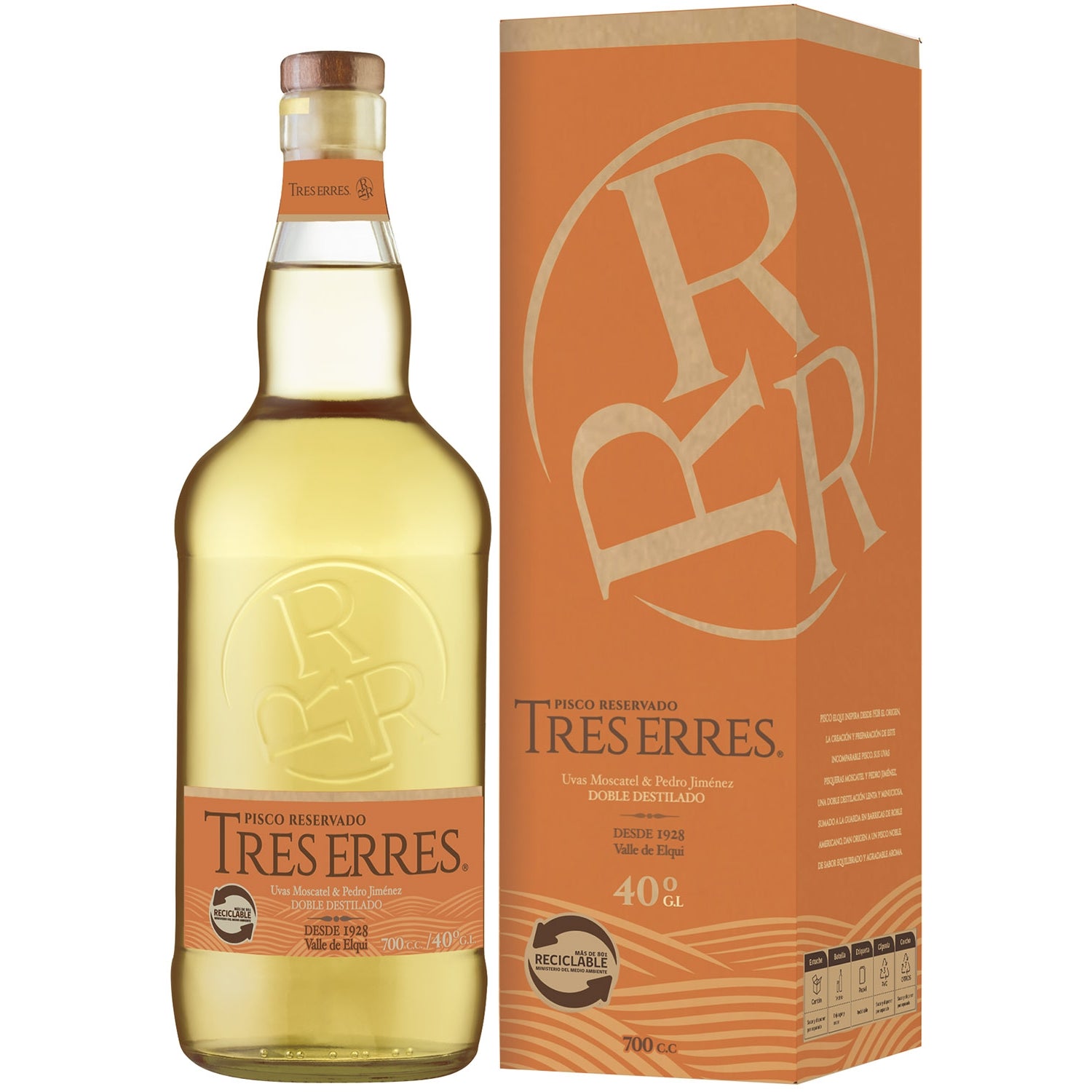 PISCO RESERVADO TRES ERRES 0,7 40%