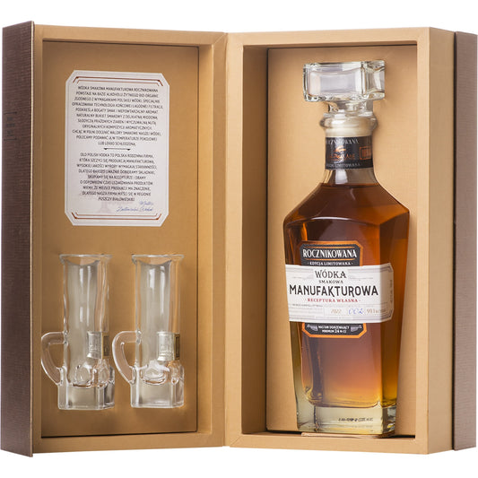 WÓDKA MANUFAKTUROWA ROCZNIKOWANA SMAKOWA 46,4% 0,7 ETUI + 2