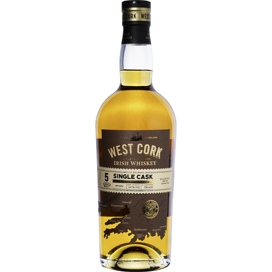WEST CORK 5YO SINGLE CASK M&P 0,7 54,7%
