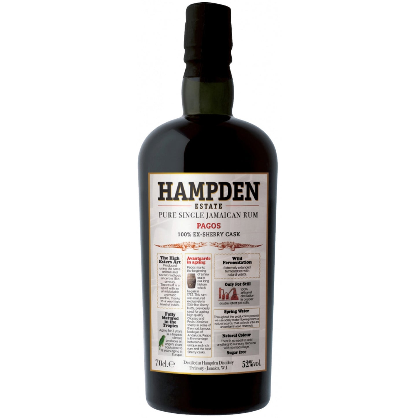 HAMPDEN JAMAICAN RUM PAGOS BATCH 3 0,7 52%