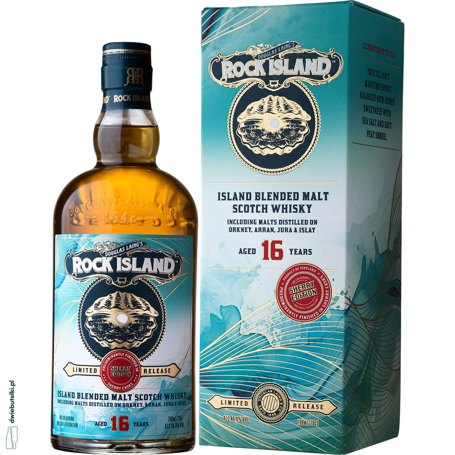ROCK ISLAND BLENDED MALT 16YO SHERRY 0,7L 46,8% KARTONIK