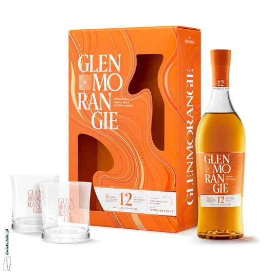GLENMORANGIE ORIGINAL 12 YO + 2 SZKLAN