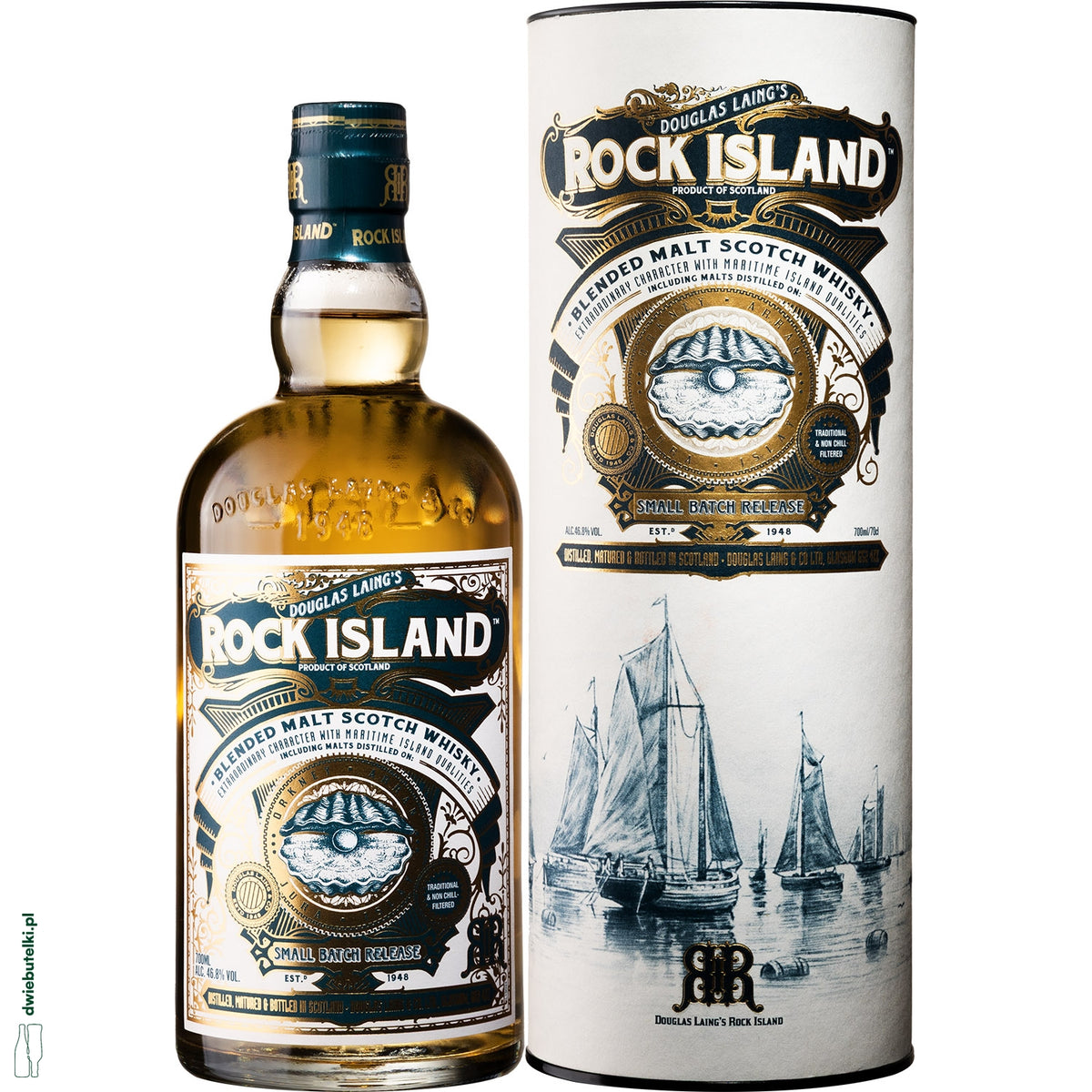 ROCK ISLAND BLENDED MALT SMALL BATCH 0,7L 46,8% TUBA