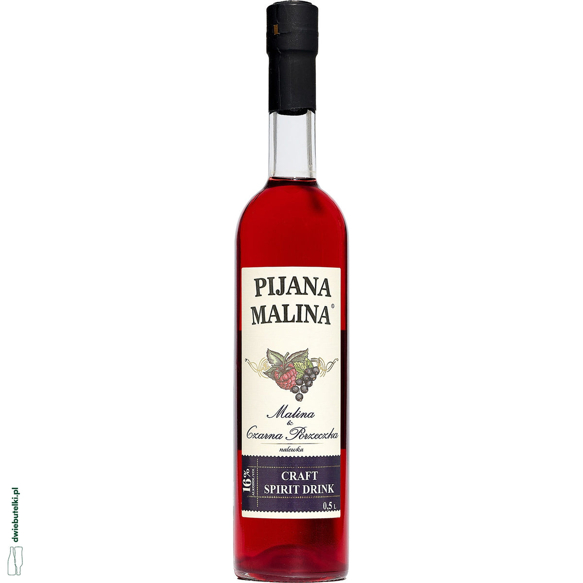 NALEWSKA PIJANA MALINA MALINA&CZARNA POR ZECZKA 0,5L 16%